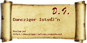 Dancziger István névjegykártya